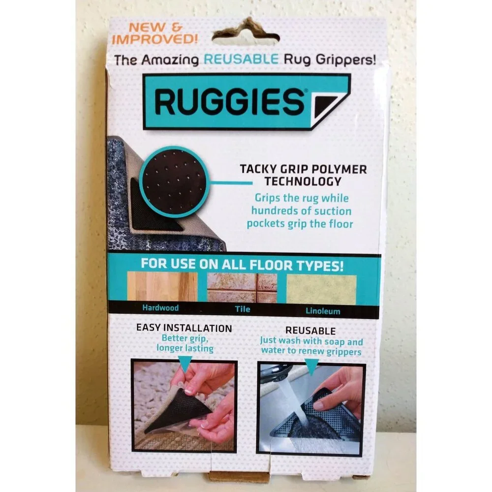 RUGGIES Reusable Rug Grippers 8pc